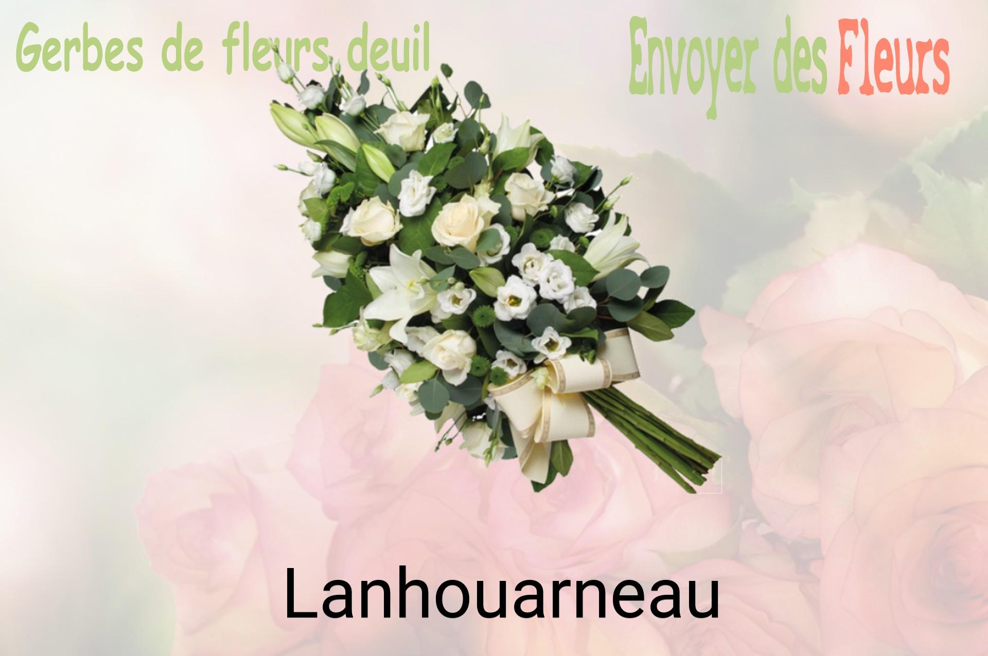 Gerbe de fleurs de deuil livrée à Lanhouarneau